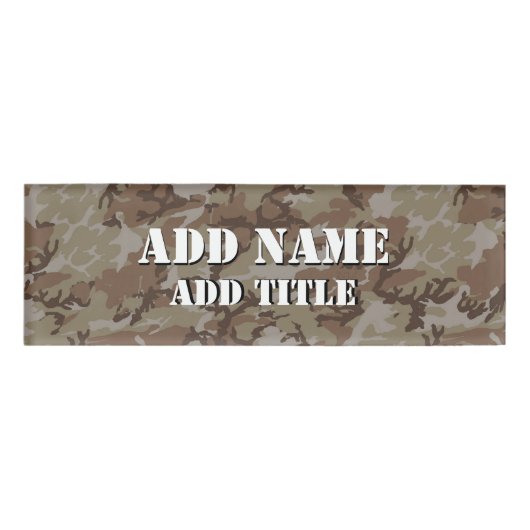 Woodland Militaire Camouflage Naambadge (Voorkant)
