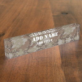 Woodland Militaire Camouflage Naambordje