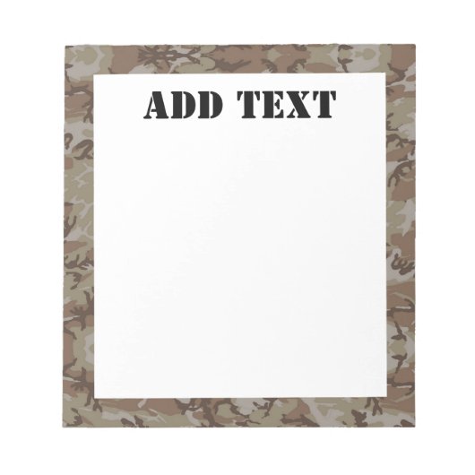 Woodland Militaire Camouflage Notitieblok (Voorkant)