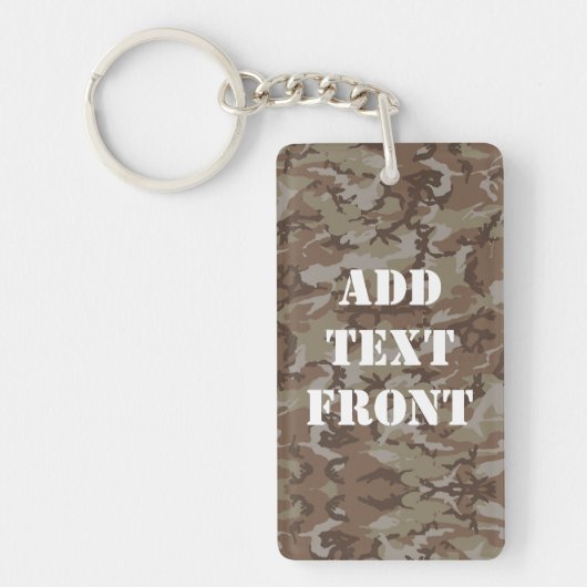 Woodland Militaire Camouflage Sleutelhanger (Voorkant)