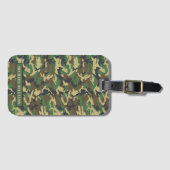 Woodland Militairy Camo Print - Gepersonaliseerd Bagagelabel (Voorkant (horizontaal))