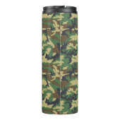 Woodland Militairy Camo Print - Gepersonaliseerd Thermosbeker (Achterkant)