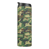 Woodland Militairy Camo Print - Gepersonaliseerd Thermosbeker (Geroteerd rechts)