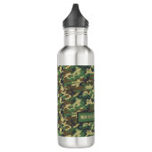 Woodland Militairy Camo Print - Gepersonaliseerd Waterfles (Links)
