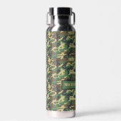 Woodland Militairy Camo Print - Gepersonaliseerd Waterfles (Voorkant)