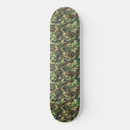 Woodland Militairy Camo Print Persoonlijk Skateboard (Voorkant)