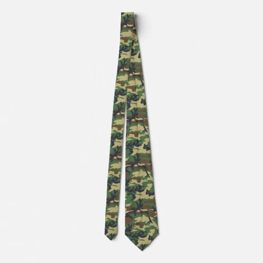Woodland Militairy Camo Print Stropdas (Achterkant)
