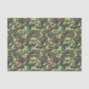Woodland Militairy Camo Print Tissuepapier