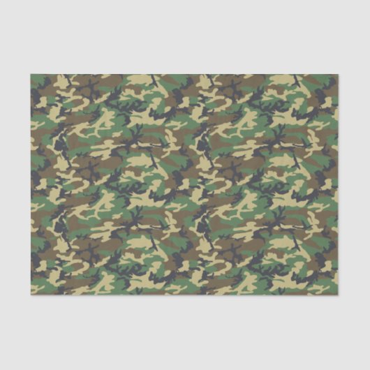Woodland Militairy Camo Print Tissuepapier (Voorkant)