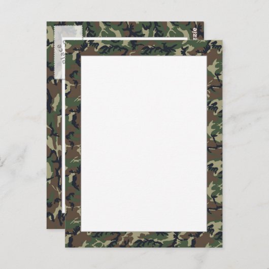 Woodland Military Camouflage Pattern Briefkaart (Voorkant / Achterkant)