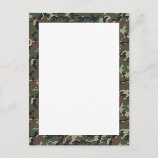 Woodland Military Camouflage Pattern Briefkaart (Voorkant)