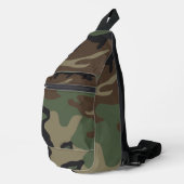 Woodland Military Camouflage Pattern Sling Bag (Rechterhoek)
