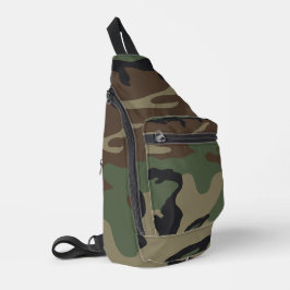 Woodland Military Camouflage Pattern Sling Bag