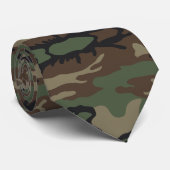 Woodland Military Camouflage Pattern Stropdas (Opgerold)