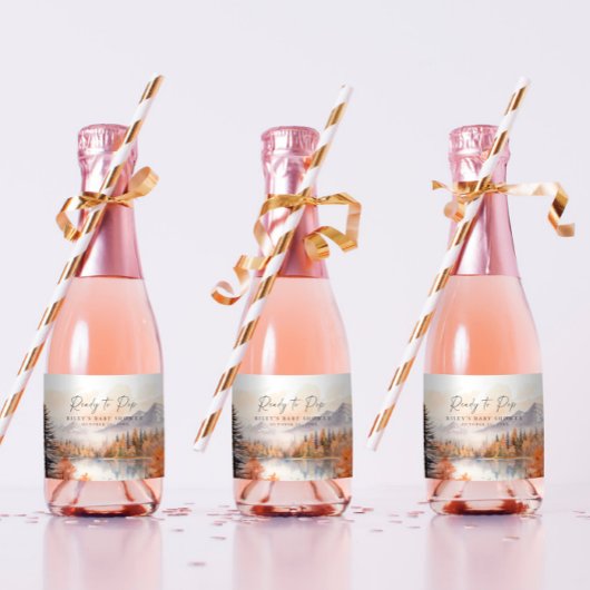 Woodland Mini Mousserende Wijnetiketten Klaar voor Sparkling Wijnetiket