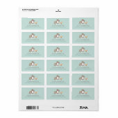 Woodland Mint en Oranje Baby shower Address Label (Full Sheet)