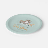 Woodland Mint en Oranje Baby shower Papier Bord (Gekanteld)