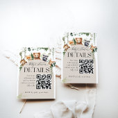 Woodland Modern Baby shower Details QR-code Informatiekaartje