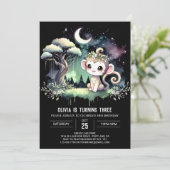 Woodland Monkey Birthday Kaart (Staand voorkant)