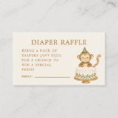 Woodland Monkey Luier Raffle Informatiekaartje (Voorkant)