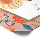 Woodland Moth Aardse Bloemen Custom Wall Art Poster (Hoek)