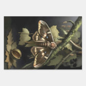 Woodland Moth Illustration Inpakpapier Vel (Voorkant 2)