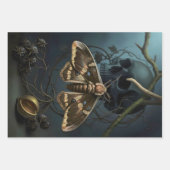 Woodland Moth Illustration Inpakpapier Vel (Voorkant)