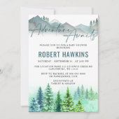 Woodland Mountain Adventure Awaits Baby shower Kaart (Voorkant)