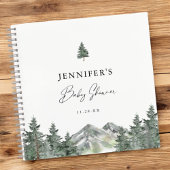 Woodland Mountain Baby shower Guestbook Notitieboek