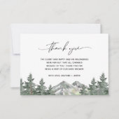 Woodland Mountain Baby shower Hartelijk dank Bedankkaart (Voorkant)