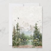 Woodland Mountain Baby shower Kaart (Achterkant)