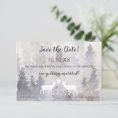 Woodland Mountain Forest Deer Save the Date (Staand voorkant)