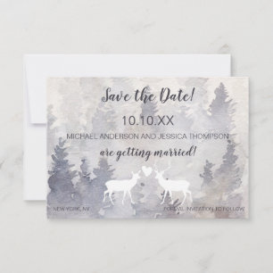Woodland Mountain Forest Deer Save the Date