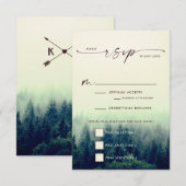 Woodland Mountain Wedding RSVP (Voorkant / Achterkant)