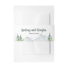 Woodland Mountains bruiloft Uitnodigingen Wikkel