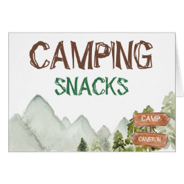 Woodland Mountains Camping Snack Verjaardagsbord