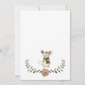 Woodland Mouse Baby Shower Kaart (Achterkant)