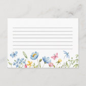 Woodland Mouse Floral Een brief aan het Baby showe Informatiekaartje (Achterkant)