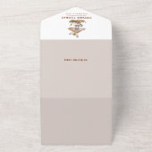 Woodland Mushroom All-in-One Baby shower Invitatio All In One Uitnodiging (Buitenkant)