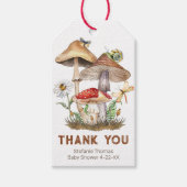 Woodland Mushroom Baby shower Bedankt Gift Labels Cadeaulabel (Voorkant)