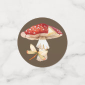 Woodland Mushroom Baby shower Confetti met Insect (Kleine voorkant)