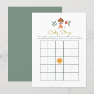 Woodland Mushroom Baby shower Game Baby Bingo Informatiekaartje