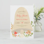 Woodland Mushroom Baby Shower Invitations Kaart (Staand voorkant)