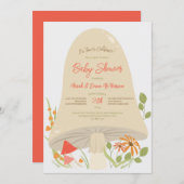 Woodland Mushroom Baby Shower Invitations Kaart (Voorkant / Achterkant)