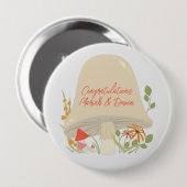 Woodland Mushroom Baby Shower  Ronde Button 4,0 Cm (Voorkant /achterkant)