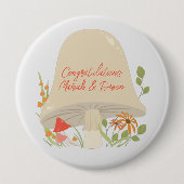 Woodland Mushroom Baby Shower  Ronde Button 4,0 Cm (Voorkant)