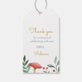 Woodland Mushroom Birthday Gift Labels Cadeaulabel