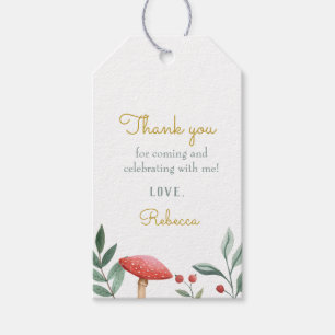 Woodland Mushroom Birthday Gift Labels Cadeaulabel