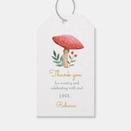 Woodland Mushroom Birthday Gift Labels Cadeaulabel