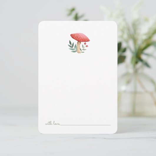 Woodland Mushroom Birthday Time Capsule Bedankkaart (Staand voorkant)